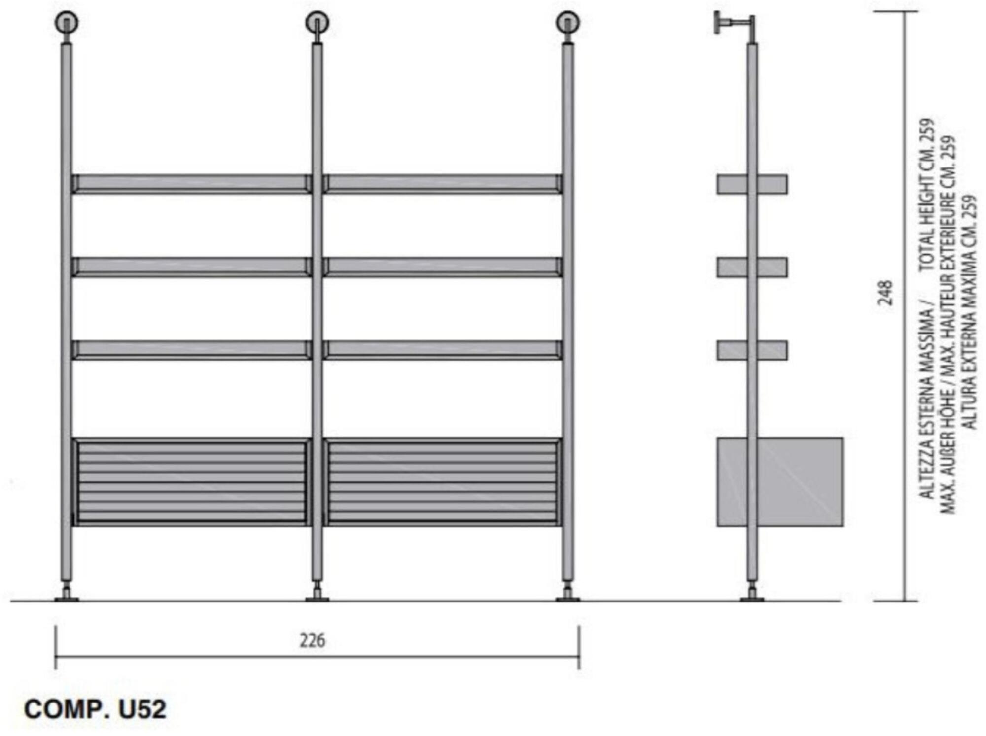 Porada Модульный стенной книжный шкаф Iron sun-id-1357101 - Вид №2