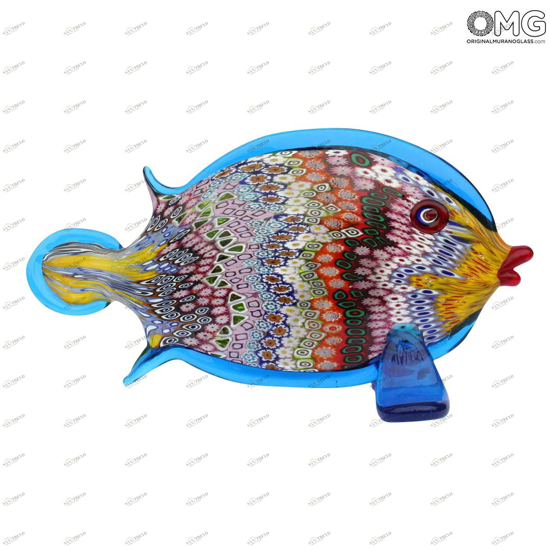 2023 ORIGINALMURANOGLASS Скульптура Тропическая рыбка - Пхукет - муранское стекло OMG 10 см 