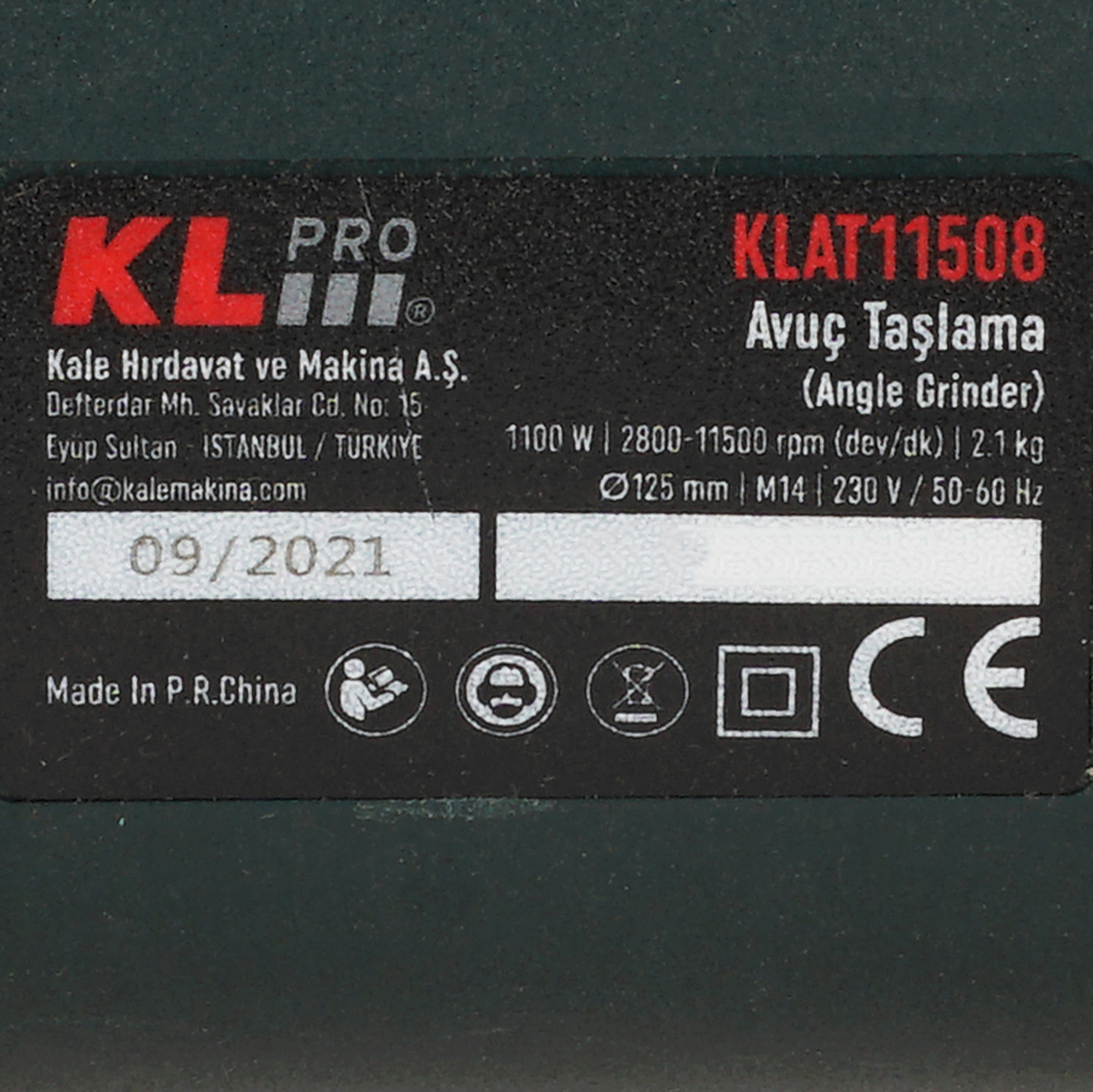 Углошлифовальная машина (УШМ) KLPRO KLAT11508 9150192 STDN-0039415 - Вид №4