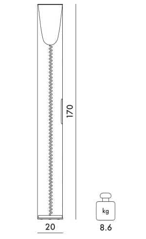 ПММА светодиодный торшер Kartell TOOBE ARCH-00043509 - Вид №9