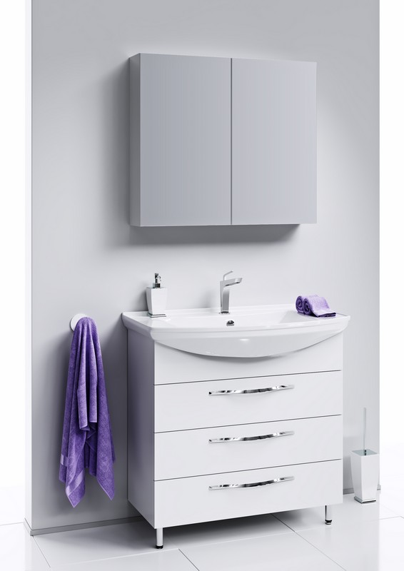 Аллегро тумба под умывальник Стиль 750 , цвет белый, Agr.01.07/3 AQWELLA Allegro 4620008197470 - Вид №3