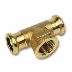 181303512 SANHA 8130G пресс-фитинг, бронза, тройник ВПр-ВР-ВПр 35x1/2x35 мм