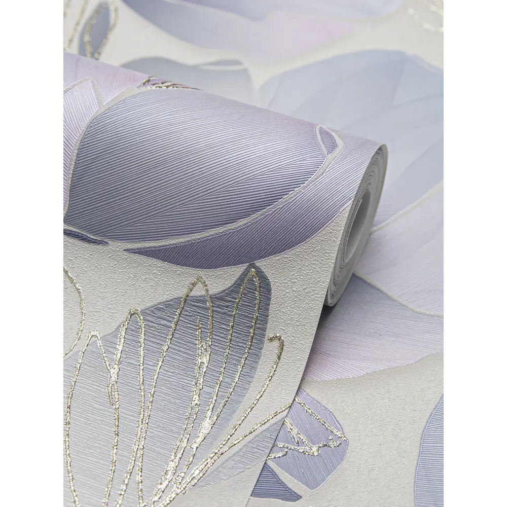 Флизелиновые обои WALLSECRET Lancome сиреневые с виниловым покрытием 86858300 STLM-0072079 - Вид №2