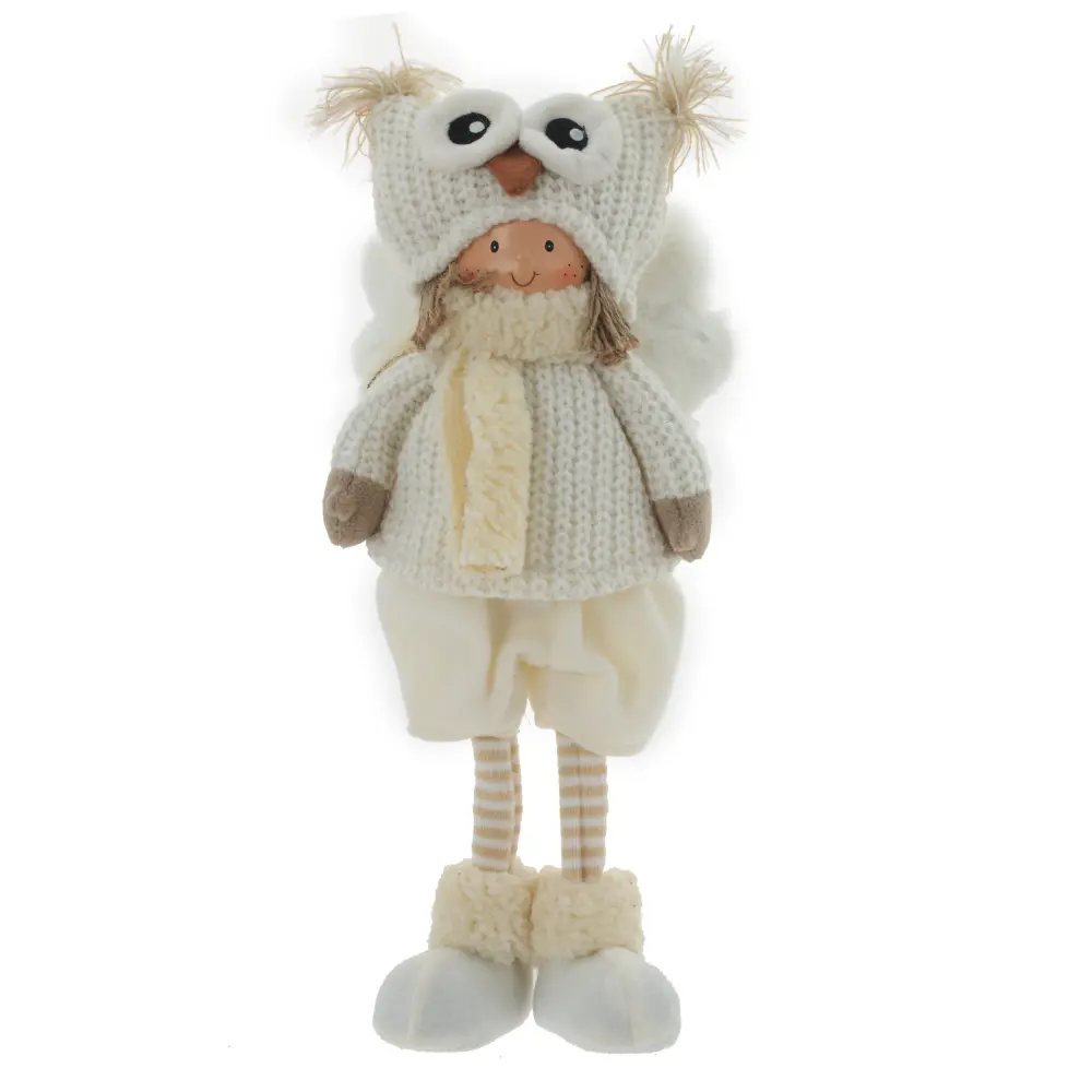 Новогодняя мягкая игрушка Девочка в кремовом костюме микс h 39.5 см 83560624 STLM-2165295 Santreyd  - Вид №2