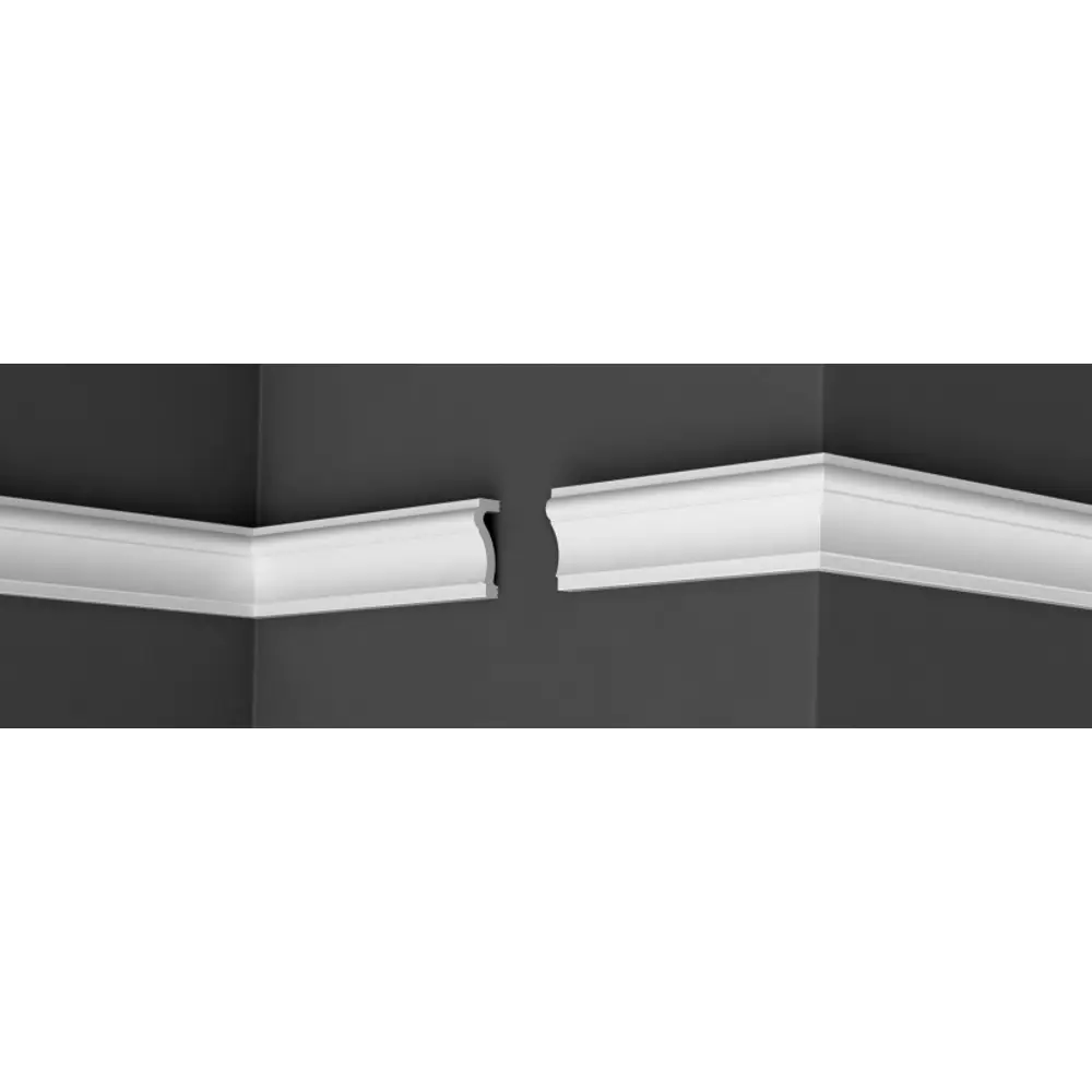 Молдинг потолочный полистирол ударопрочный Де-Багет Polymer М 70 белый 20x70x2000 мм STLM-2026685 - Вид №1
