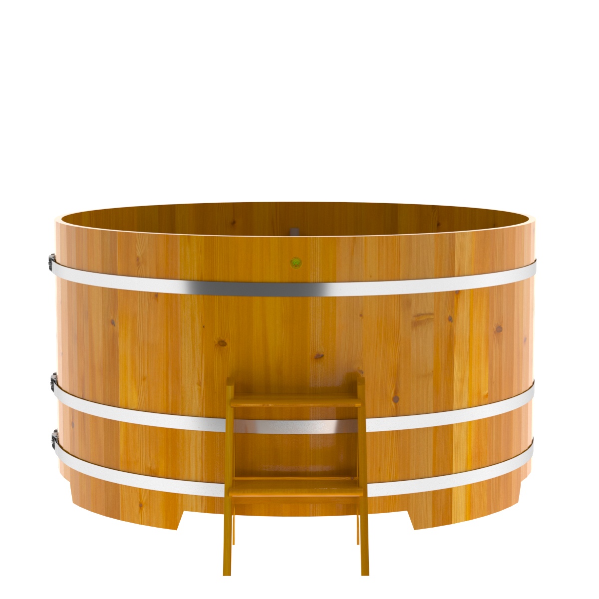 2237 Купель круглая из лиственницы Рустик d=1,80х1,0 натуральный Alyarus  - Вид №4