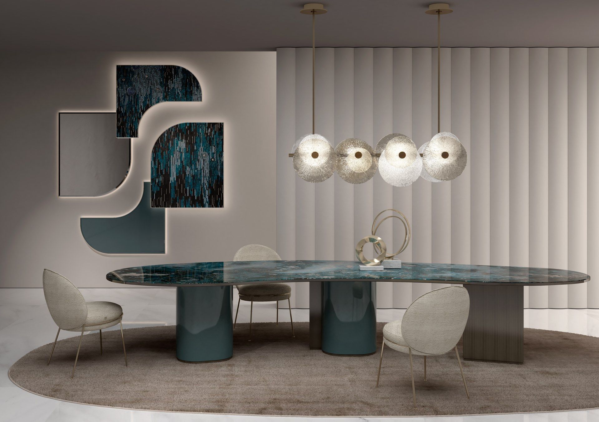 Стеклянный обеденный стол Sicis PHILIPPE ARCH-00125274 - Вид №1