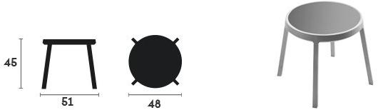 Capdell Низкий круглый журнальный столик Aro sun-id-1381257 - Вид №1