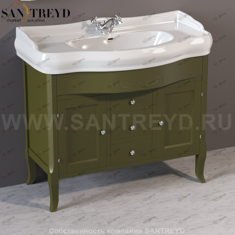 734752 Мебель закрытая под умывальник 100. Retro Kerasan