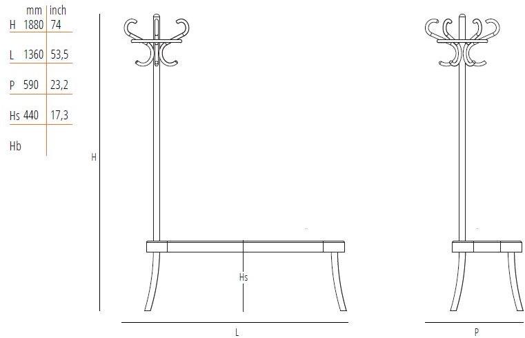 Wiener GTV Design Скамейка / вешалка sun-id-1449343 - Вид №8