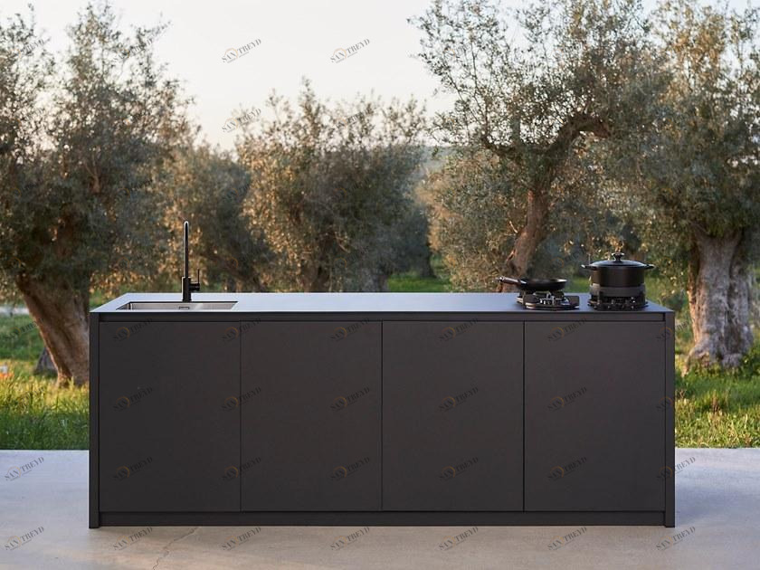 Sachi Алюминиевая кухня с островом In/out kitchen sun-id-1500417