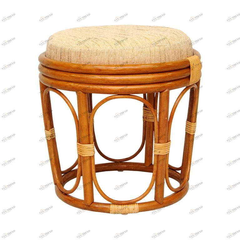 Табурет коричневый "Минор" ЭКО ДИЗАЙН CLASSIC RATTAN 129562 Бежевый;коричневый 
