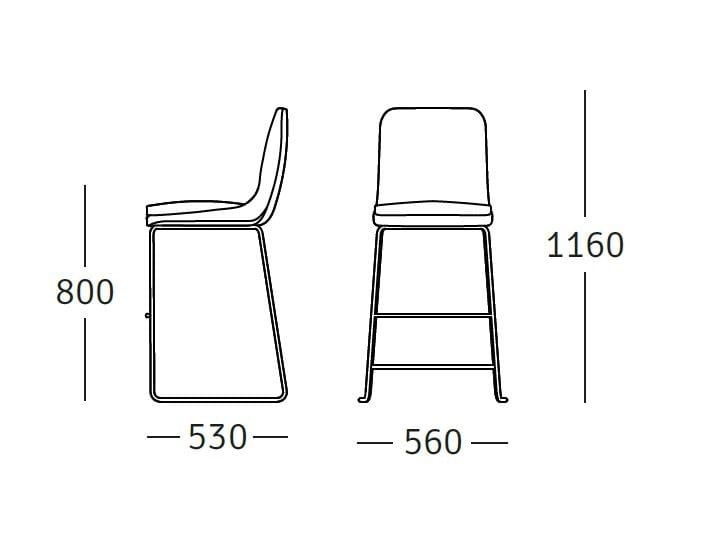 Высокий табурет из ткани ROSSIN Sofie ARCH-00104067 - Вид №2