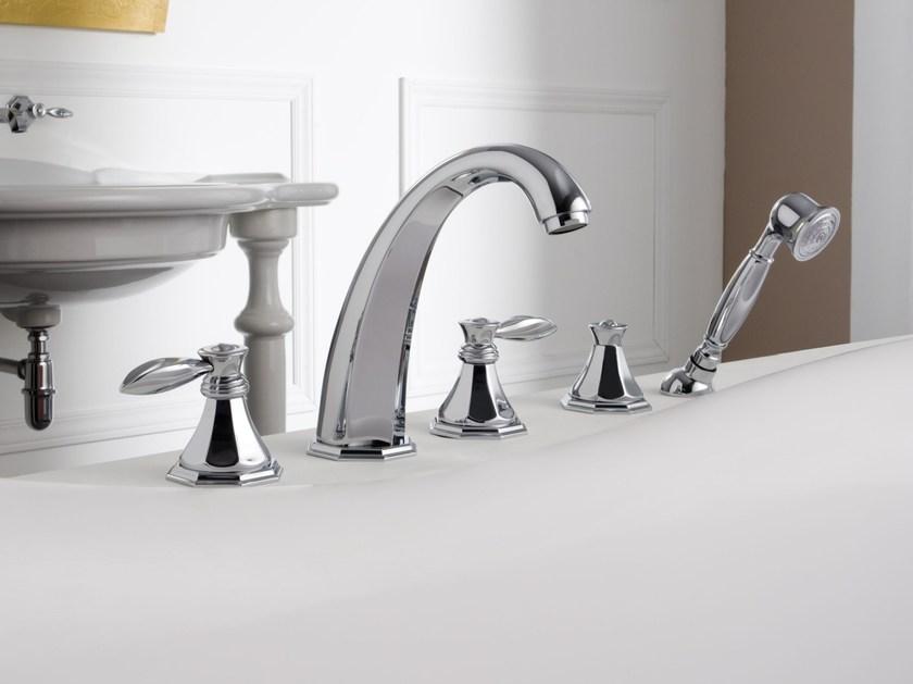 GRAFF Комплект для ванны на 5 отверстий с ручным душем Topaz sun-id-1381365 - Вид №1