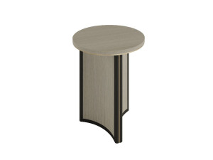 Деревянный круглый журнальный столик