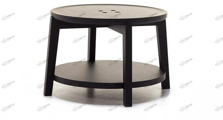 Very Wood Круглый журнальный столик с журнальной полкой Rond sun-id-1412343