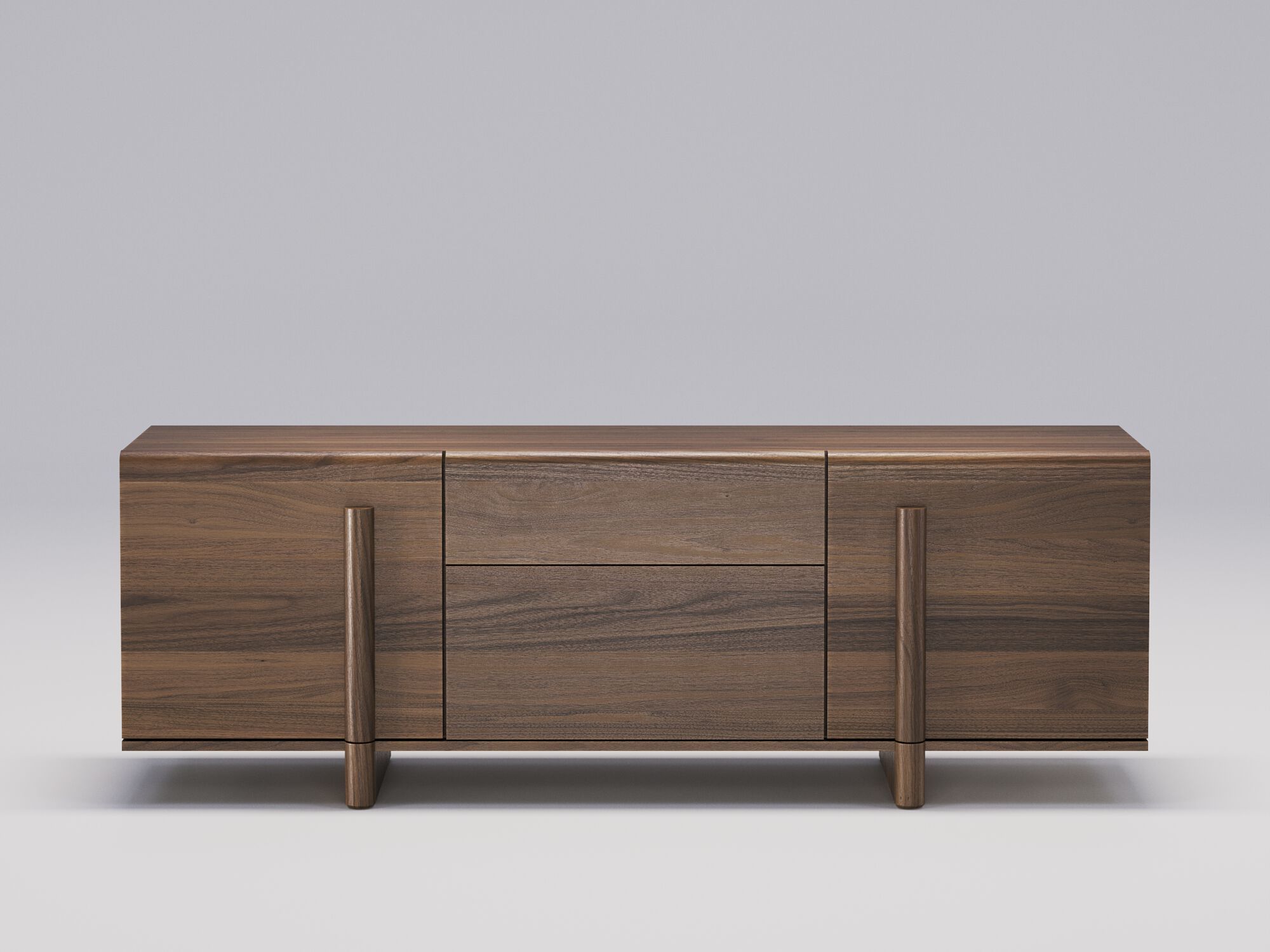 Шкаф из грецкого ореха с ящиками и распашными дверцами Wewood BRUTALIST ARCH-00140308