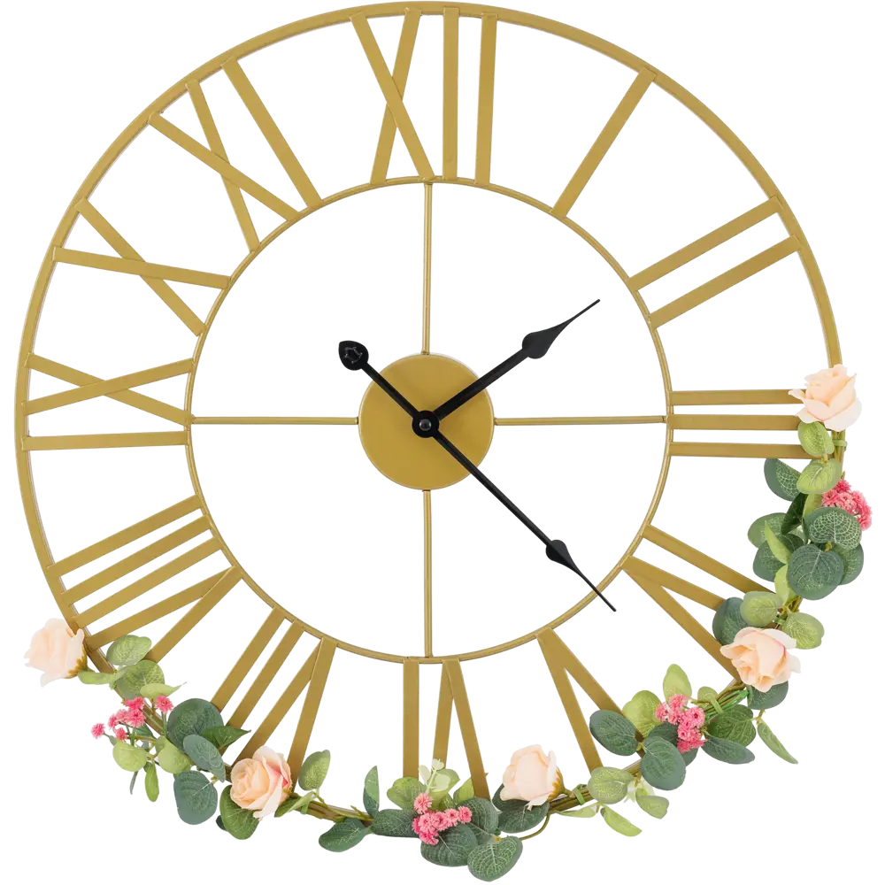Настенные часы Atmosphera Vintage с цветами ø50 см 173800 89071320 STLM-2130037 