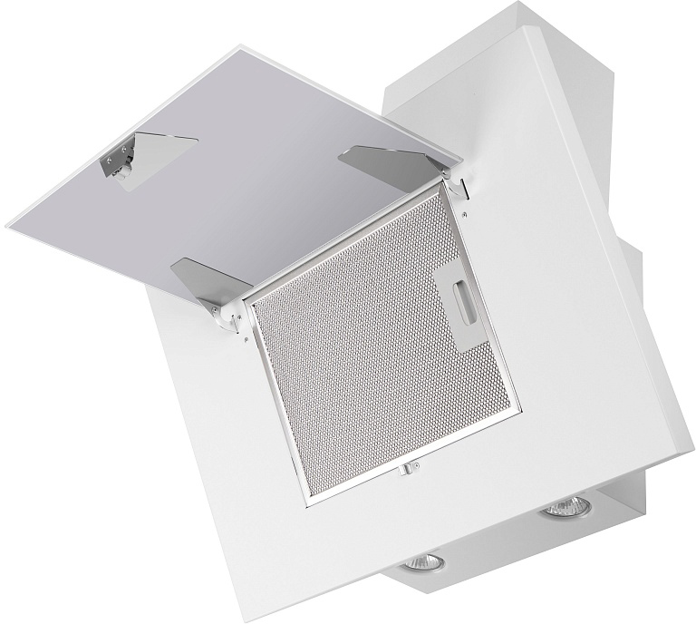 TOWER Light 50 White Glass White Вытяжка tower light 50 белый/белое стекло/ • тип: настенная• цвет: белый• управление: кнопочное• ширина, мм: 500• полная потребляемая мощность, вт: 150• количество скоростей: 3• максимальная производительность, м3/ч: 470• Santreyd  - Вид №5