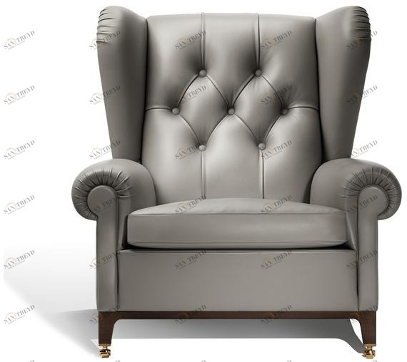 Poltrona Frau Стеганое кожаное кресло с подлокотниками La collezione - divani e poltrone sun-id-1475501