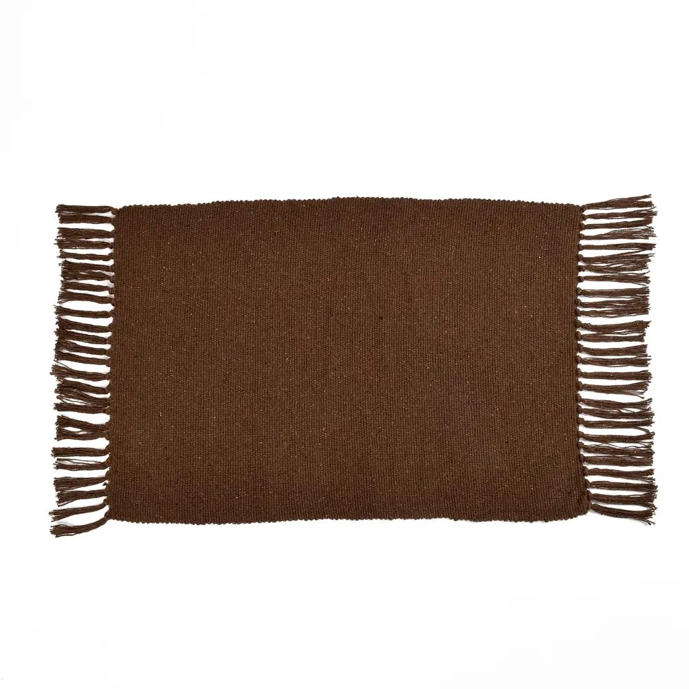Коврик декоративный хлопок Solid Mat JBT-001-11 50x80 см цвет коричневый 89374302 STLM-2096506 Santreyd  - Вид №1