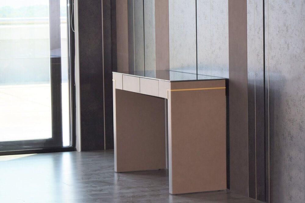 Кожаный письменный стол с ящиками ABLE TENET ARCH-00044269 - Вид №1