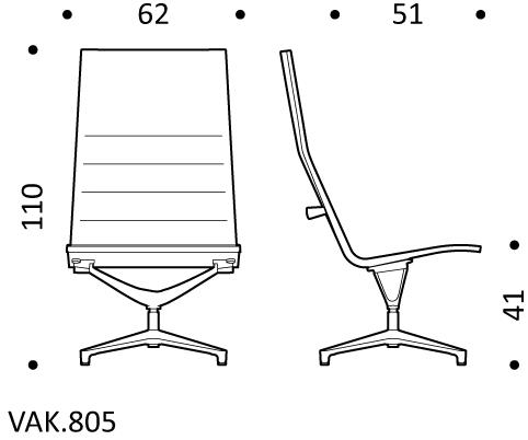 ICF 4-спицевое тканевое кресло с подлокотниками Valea sun-id-1413001 - Вид №4