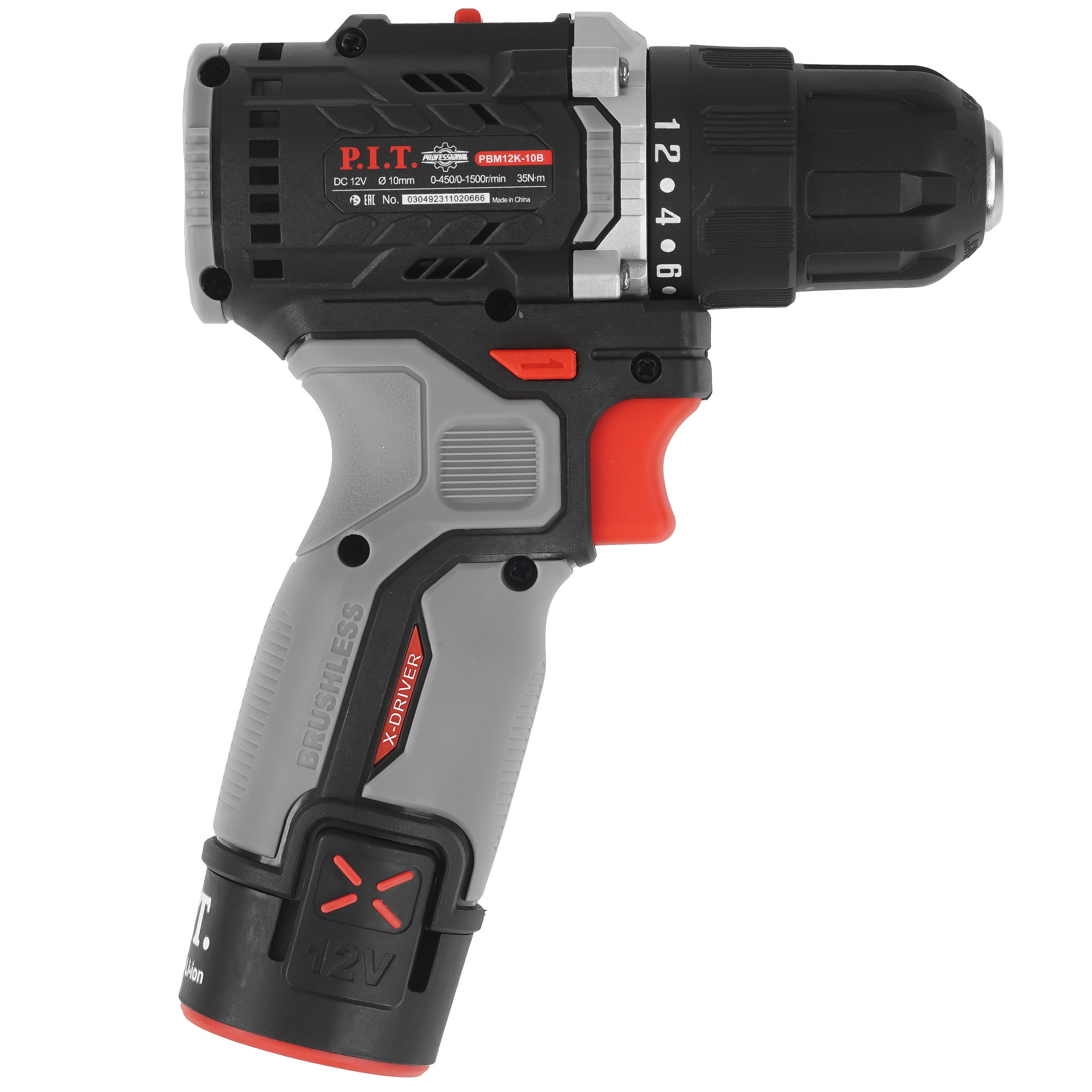 Дрель-шуруповерт PIT PBM12K-10B/1 X-DRIVER OnePower 12V 9086502 STDN-0052210 - Вид №2