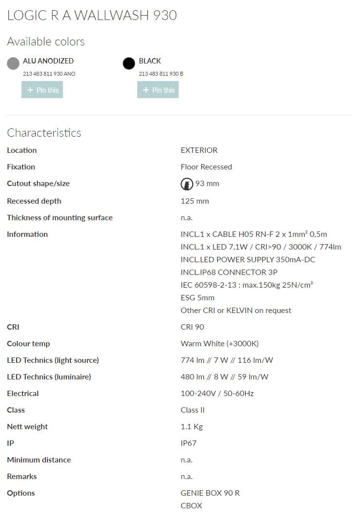 Напольный напольный напольный заполнитель Сид Deltalight Logic ARCH-00029404 - Вид №17