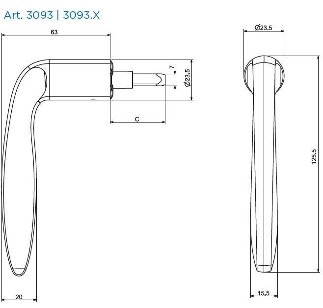 MASTER ITALY Оконная ручка из литого алюминия sun-id-1372872 - Вид №14