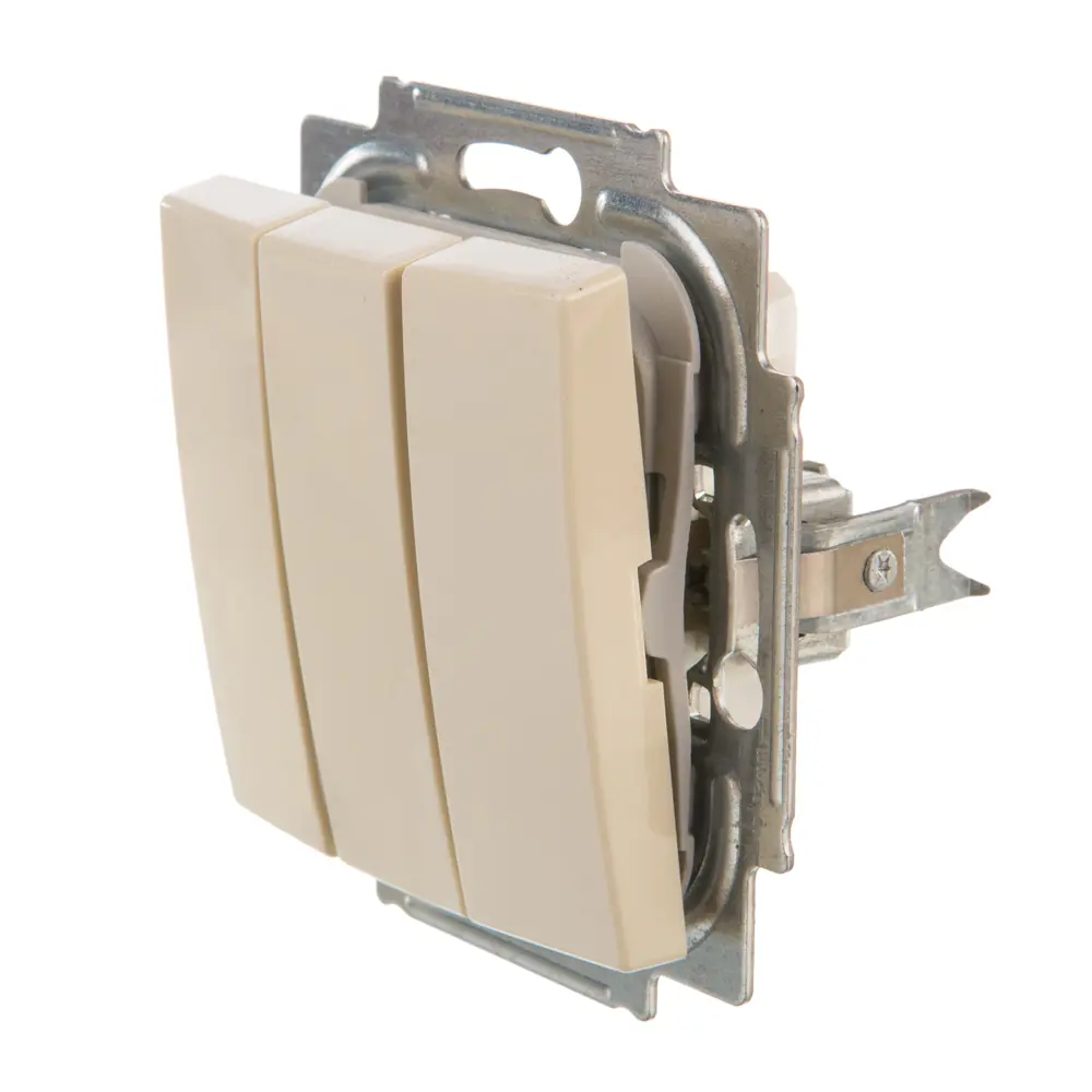 Выключатель встраиваемый ABB Basic 55 3 клавиши, цвет бежевый 13593482 STLM-2039560 Basic55 - Вид №2