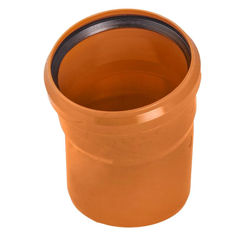 Отвод канализационный ПВХ 110мм 15° рыжий Политек 6381 - Вид №1