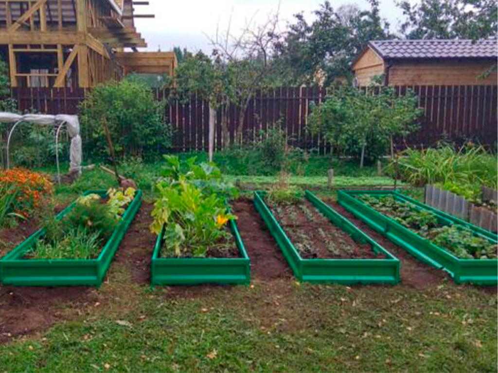 Грядка 1*3м, высота 20 см, цвет зелёный ГеоПластБорд GPBST-144 - Вид №1