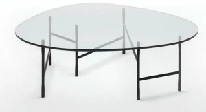 Living Divani Круглый стеклянный журнальный столик Hinge