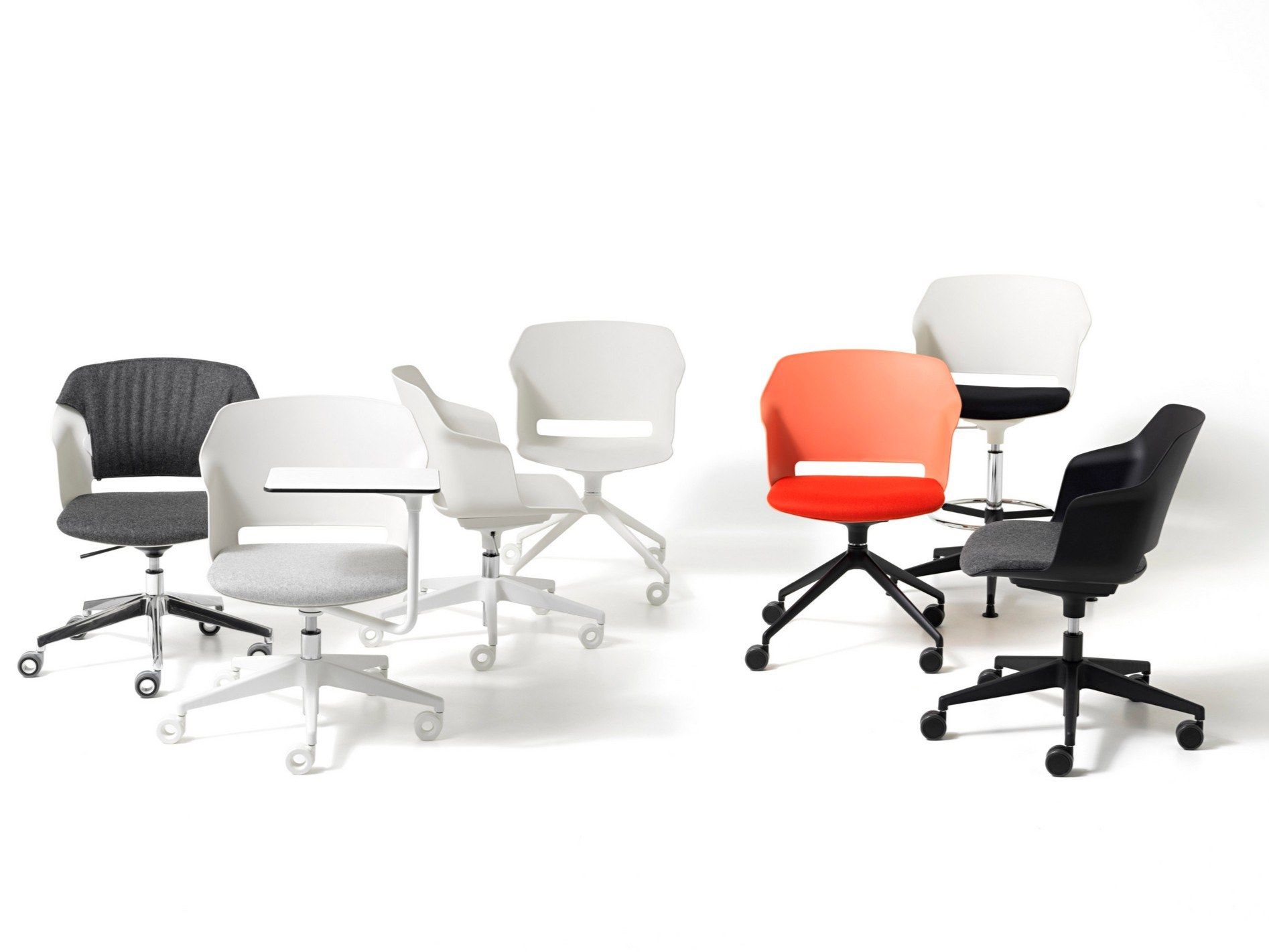 Регулируемый по высоте поворотный офисный стул из полипропилена Diemme Clop ARCH-00081069 - Вид №2