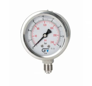 GENEBRE 3814 060 Манометр Ø 63 с глицерином, нижнее соединение, резьба BSP
