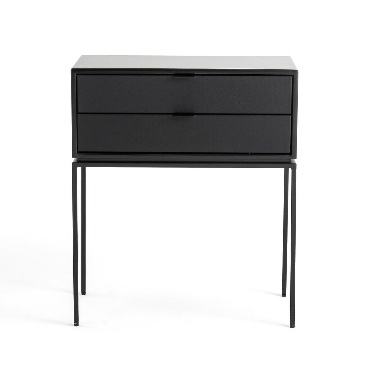 Прикроватная тумбочка из металла и кожи с ящиками AMPM Réalto ARCH-00147588 - Вид №2