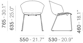 Pedrali Стул из полипропилена, штабелируемый салазками Grace 411 - Вид №7