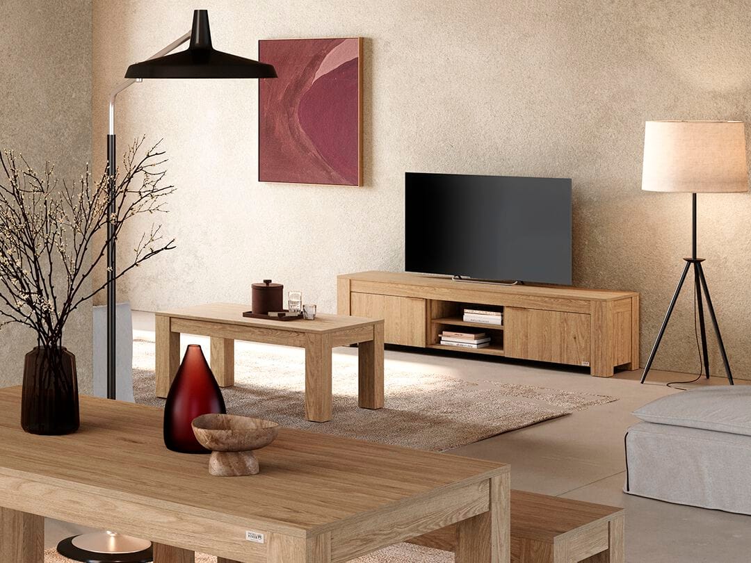 Низкий дубовый ТВ-шкаф Mobili Fiver Rachele ARCH-00092401 - Вид №3