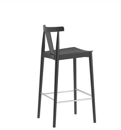 Andreu World Табурет из бука со спинкой и подставкой для ног Smile Bq0337-bq0348 - Вид №8