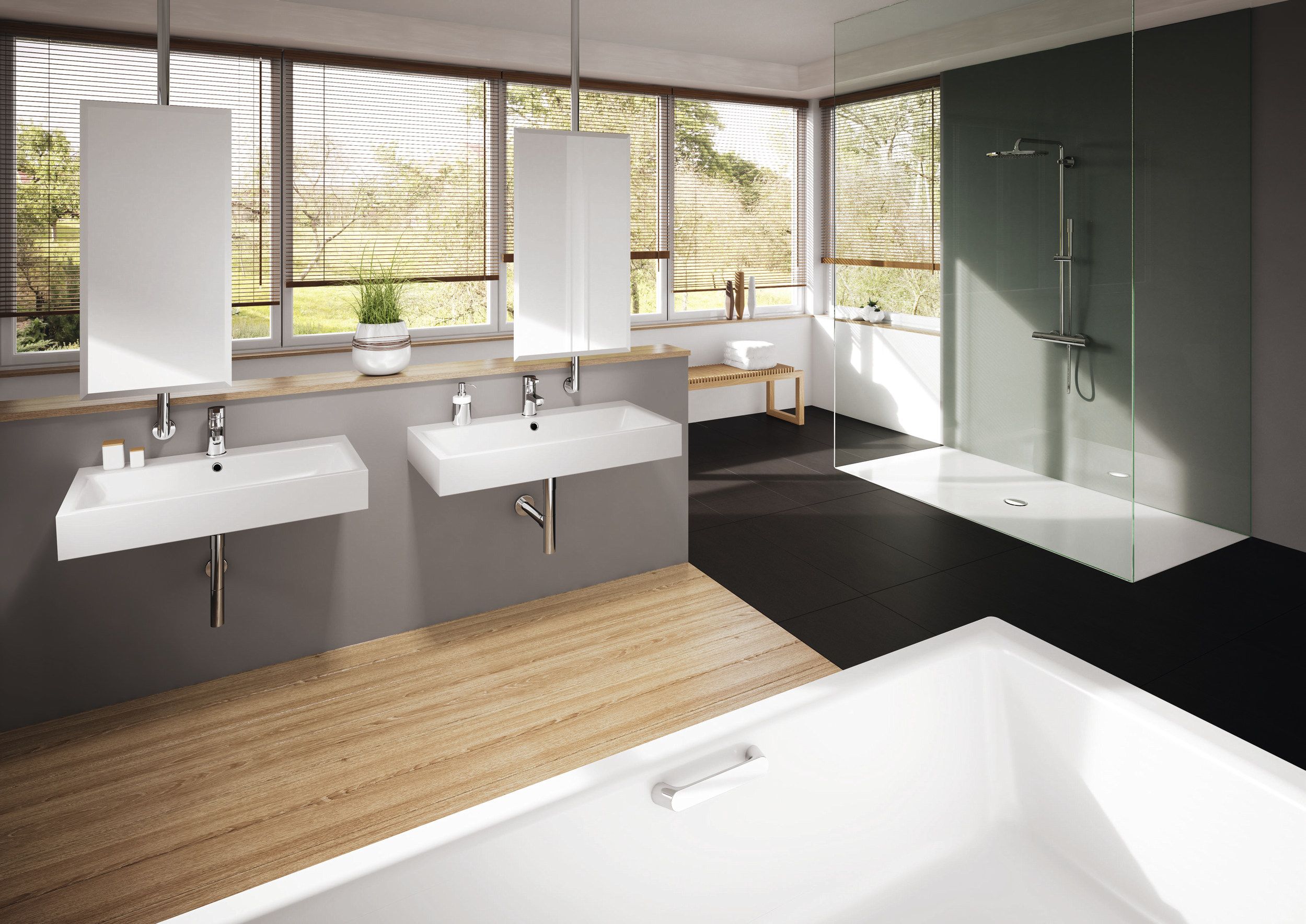 Прямоугольный подвесной умывальник из эмалированной стали KALDEWEI чистый ARCH-00104052 - Вид №1