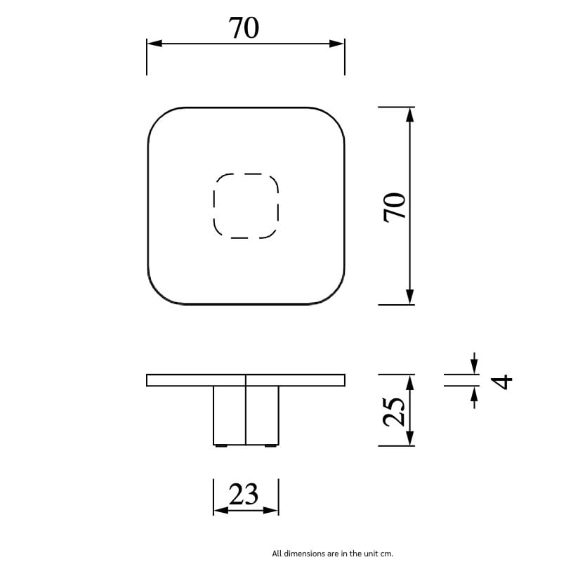 Квадратный журнальный столик Classicon лук ARCH-00079137 - Вид №2