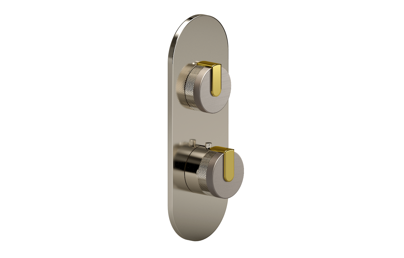 E-8026-R1BNiE0-L1PB-PN-T Планка M-Series с 2 ручками - Внешняя часть GRAFF MOD+