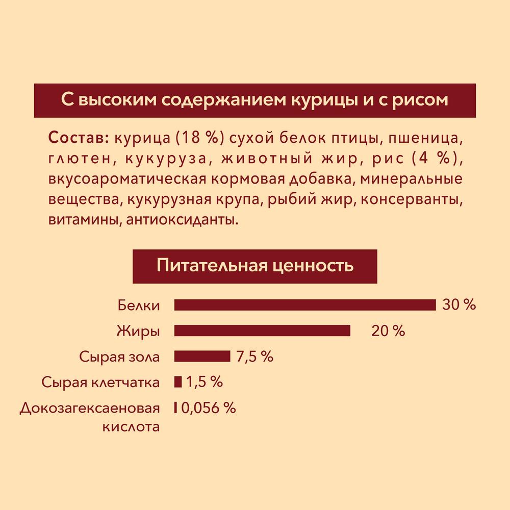 ПР0059700 Корм для щенков для мелких пород, курица, рис сух. 600г ONE  - Вид №8