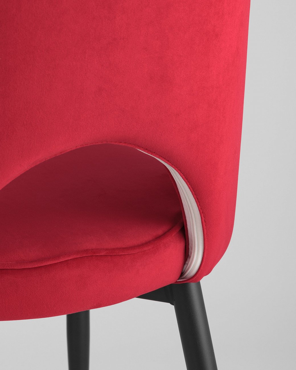 Стул со спинкой красный с черными металлическими ножками "Молли" STOOL GROUP ДИЗАЙНЕРСКИЕ 00-3881922 Красный  - Вид №5