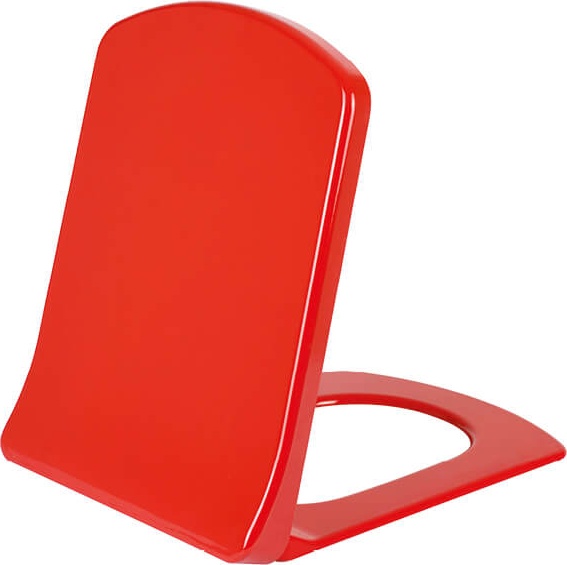 KC1603.01.1100E Крышка дуропласт с микролифтом LARA КРАСНАЯ Creavit Lara