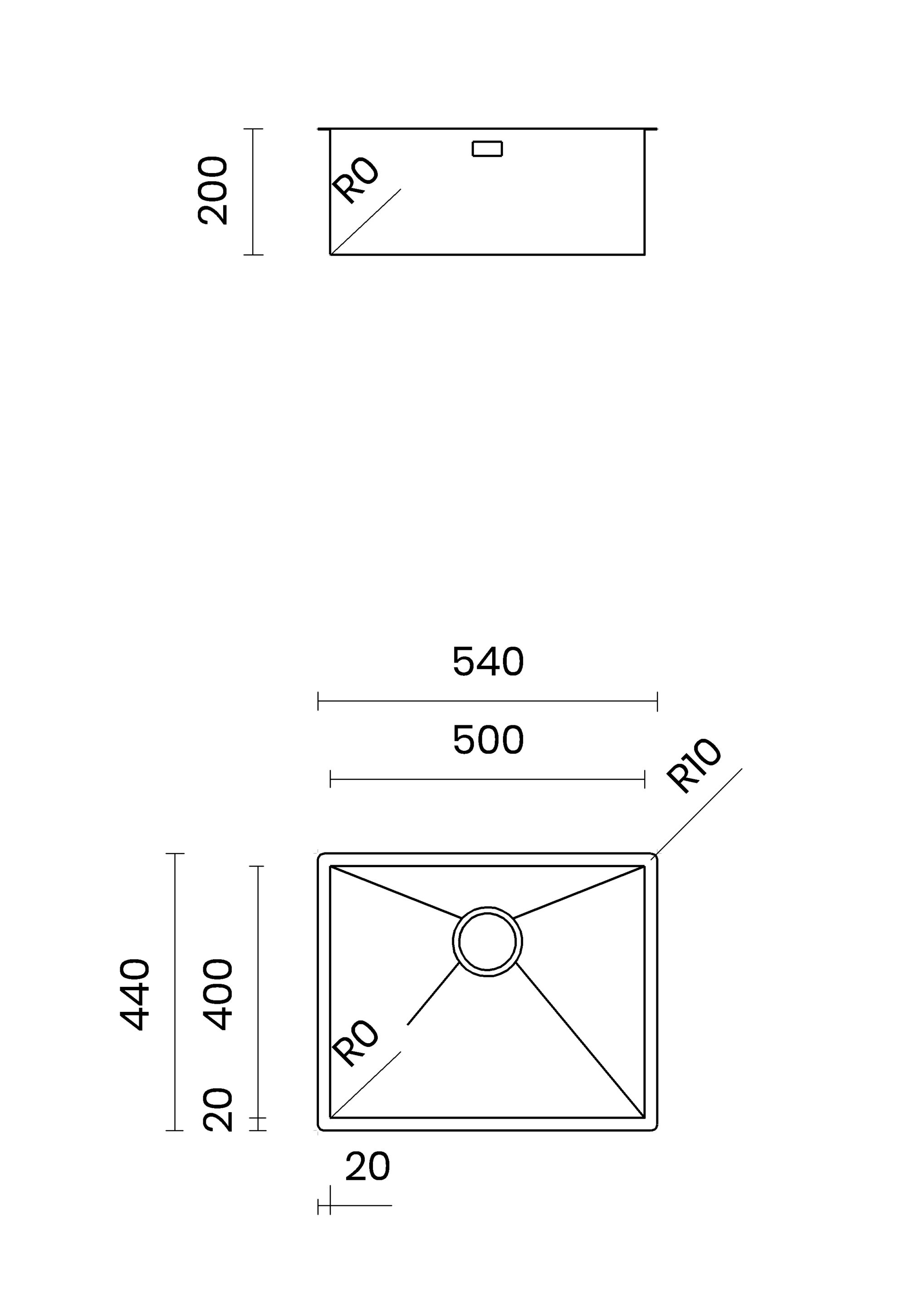 Раковина из нержавеющей стали TASCA нулевой радиус ARCH-00108511 - Вид №5
