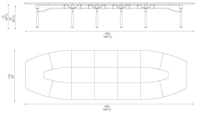 Poltrona Frau Стол для совещаний из орехового дерева L'ufficio - sistemi direzionali sun-id-1479982 - Вид №2