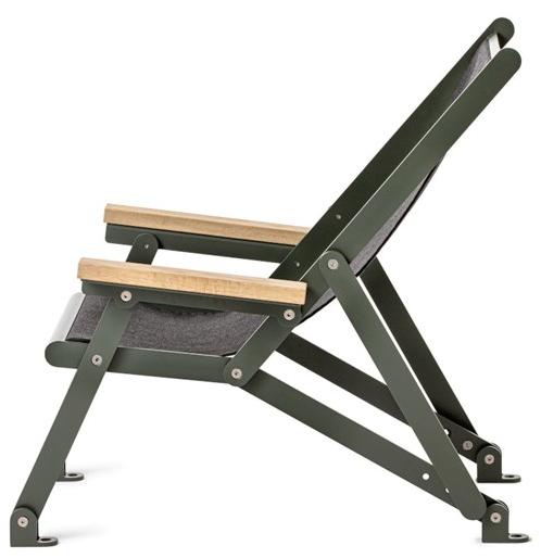 Nola Industrier Стальное складное кресло с порошковым покрытием и подлокотниками  U17-64  - Вид №3