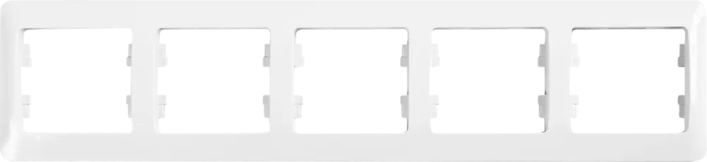 Schneider Electric Glossa - 5-постовая рамка для розеток в белом цвете 86710237